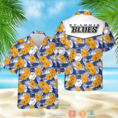 St. Louis Blues Nhl Hibiscus Hawaiian Shirt, Shorts - Hot Sale 2025