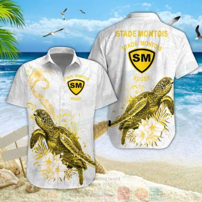 Stade Montois Rugby Turtle Hawaiian Shirt, Short - Hot Sale 2025
