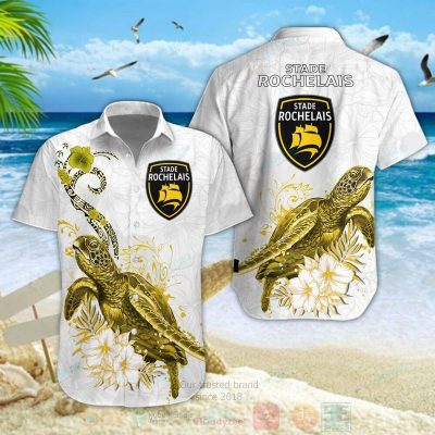 Stade Rochelais Turtle Hawaiian Shirt, Short - Hot Sale 2025
