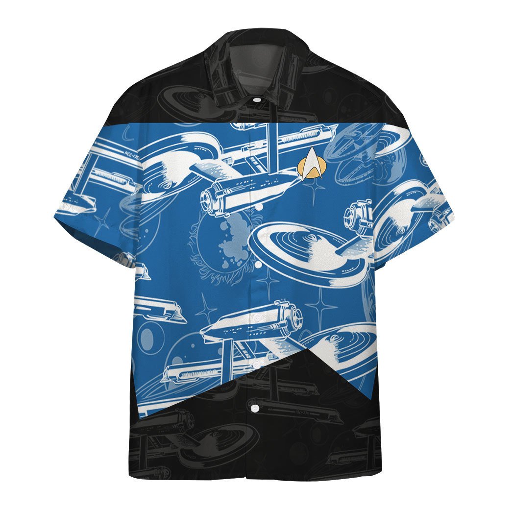 Star Trek The Next Generation 1987 Blue Hawaiian Shirt, Short - Hot Sale 2025 Star Trek The Next Generation 1987 Blue Hawaiian Shirt, Short - Hot Sale 2025