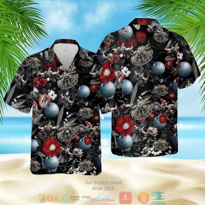 Star Wars Flowers Black Hawaiian Shirt, Shorts - Hot Sale 2025