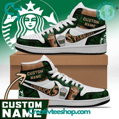 Starbucks Coffee Cup Custom Name Air Jordan 1 Sneaker - soulcals.com