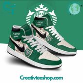 Starbuck Coffee Custom Name Air Jordan 1 Sneaker - demo10