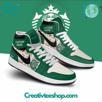 Starbucks Coffee Custom Name Air Jordan 1 Sneaker - soulcals.com