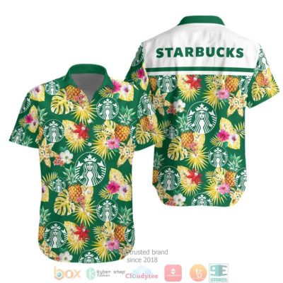 Starbucks Pineapple Green Hawaiian Shirt, Shorts - Hot Sale 2025