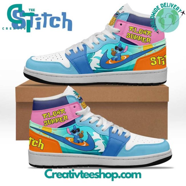 Stitch Aloha Summer Air Jordan 1 Sneakers - soulcals.com