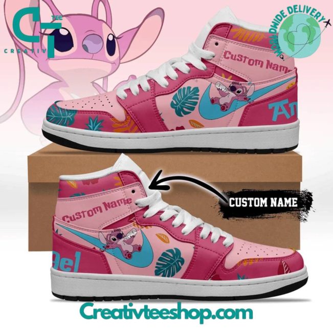 Stitch Angle Custom Name Air Jordan 1 Sneaker - soulcals.com