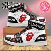 Limited Stones Tour '24 Hackney Diamonds Signature Nike Air Jordan 1 Sneakers -Soulcals.com