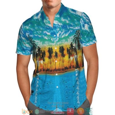 Summer Beach Blue Hawaiian Shirt, Short - Hot Sale 2025
