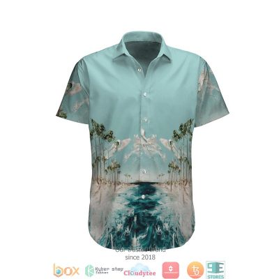 Summer Beach Light Blue Hawaiian Shirt, Short - Hot Sale 2025