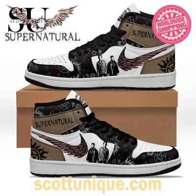 Supernatural Winchester Bros Nike Air Jordan 1 High Top Sneaker -Soulcals.com