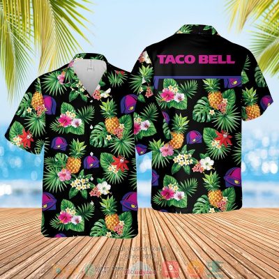 Taco Bell Pineapple Black Green Hawaiian Shirt, Shorts - Hot Sale 2025