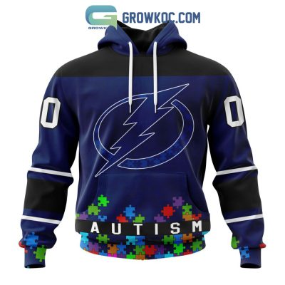 Tampa Bay Lightning NHL Special Unisex Kits Hockey Fights Against Autism Hoodie T Shirt