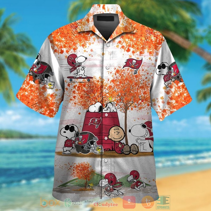 Tampa Bay Buccaneers Snoopy Charlie Brown Autumn Hawaiian Shirt And Shorts - Hot Sale 2025
