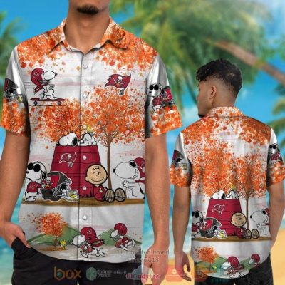 Tampa Bay Buccaneers Snoopy Charlie Brown Autumn Hawaiian Shirt And Shorts - Hot Sale 2025