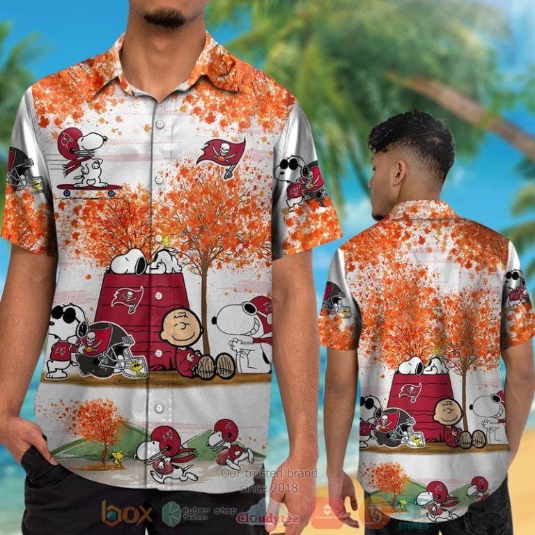 Tampa Bay Buccaneers Snoopy Charlie Brown Autumn Hawaiian Shirt And Shorts - Hot Sale 2025