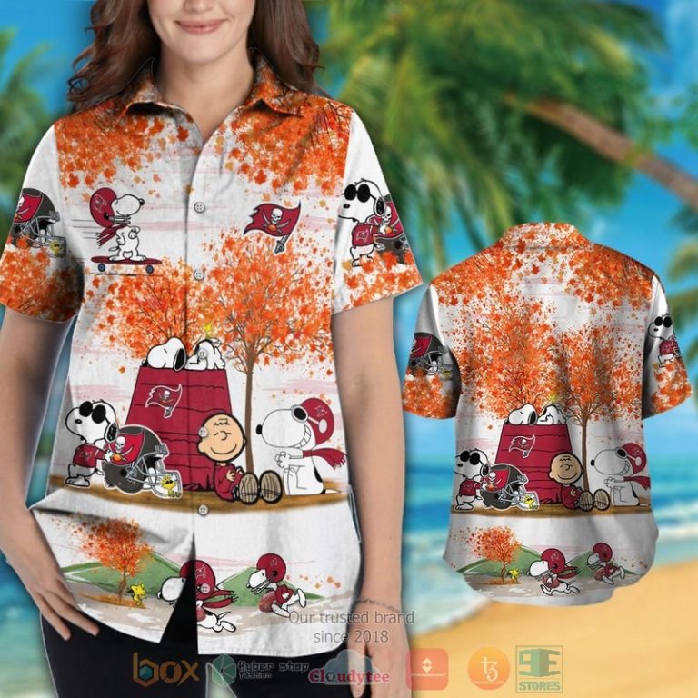 Tampa Bay Buccaneers Snoopy Charlie Brown Autumn Hawaiian Shirt And Shorts - Hot Sale 2025