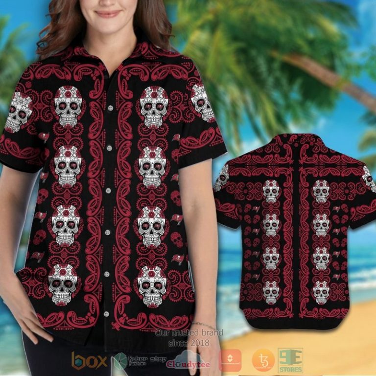 Tampa Bay Buccaneers Sugar Skull Hawaiian Shirt And Shorts - Hot Sale 2025