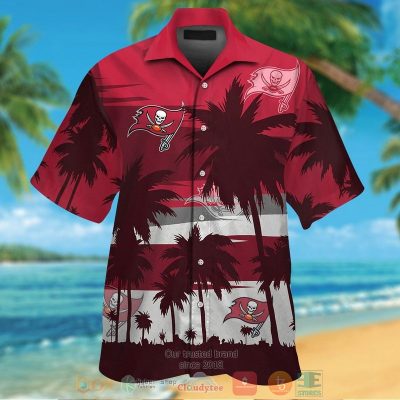 Tampa Bay Buccaneers Palm Tree Dark Red Hawaiian Shirt And Shorts - Hot Sale 2025