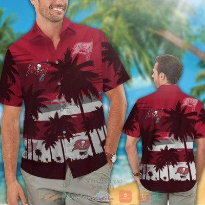 Tampa Bay Buccaneers Palm Tree Dark Red Hawaiian Shirt And Shorts - Hot Sale 2025
