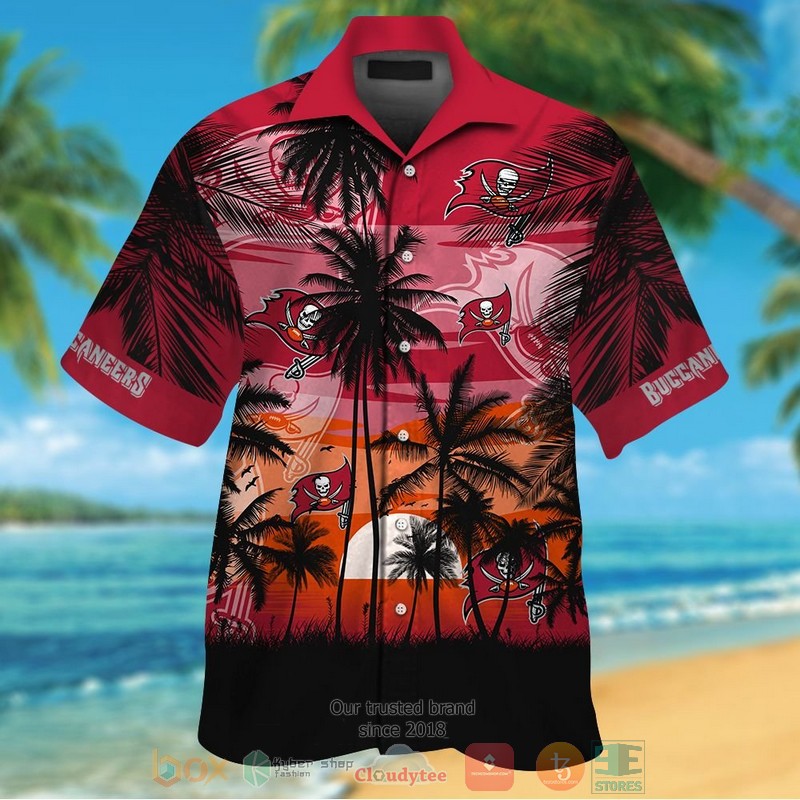 Tampa Bay Buccaneers Palm Tree Red Black Hawaii Shirt, Shorts - Hot Sale 2025