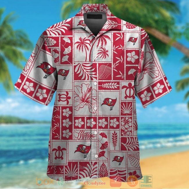 Tampa Bay Buccaneers Tropical Plants Grey Hawaii Shirt, Shorts - Hot Sale 2025