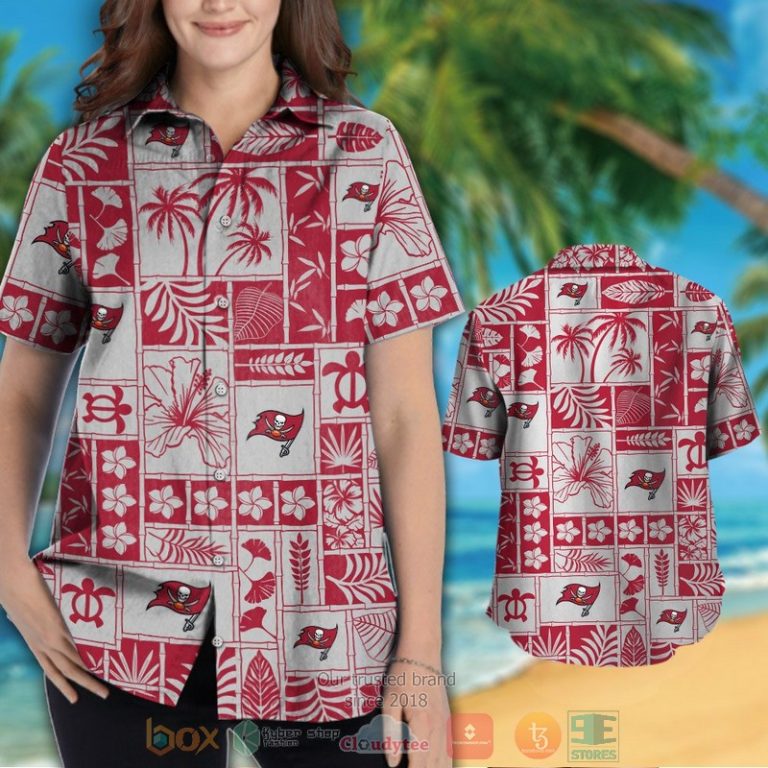 Tampa Bay Buccaneers Tropical Plants Grey Hawaii Shirt, Shorts - Hot Sale 2025