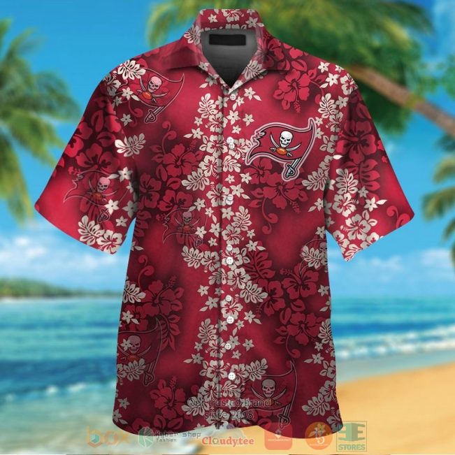 Tampa Bay Buccaneers Tropical Plants Red Hawaii Shirt, Shorts - Hot Sale 2025