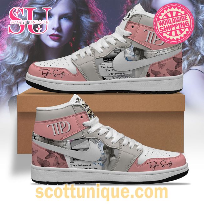 Taylor Swift The Tortured Poets Department Album Nike Air Jordan 1 High Top -Soulcals.com