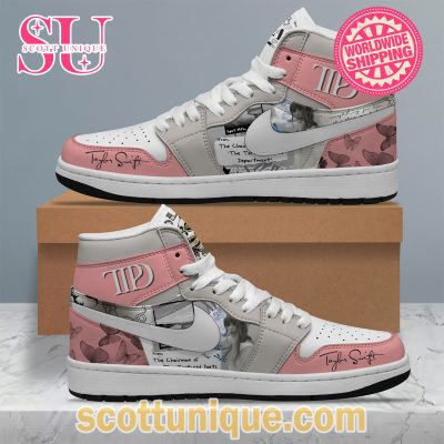 Taylor Swift The Tortured Poets Department Album Nike Air Jordan 1 High Top -Soulcals.com