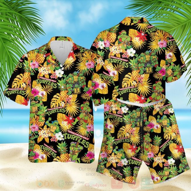 Teenage Mutant Ninja Turtles Black-Yellow Hawaiian Shirt, Short - Hot Sale 2025