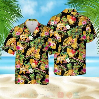 Teenage Mutant Ninja Turtles Black-Yellow Hawaiian Shirt, Short - Hot Sale 2025