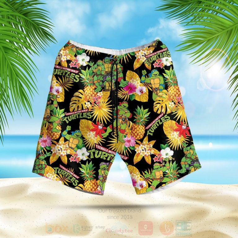 Teenage Mutant Ninja Turtles Black-Yellow Hawaiian Shirt, Short - Hot Sale 2025