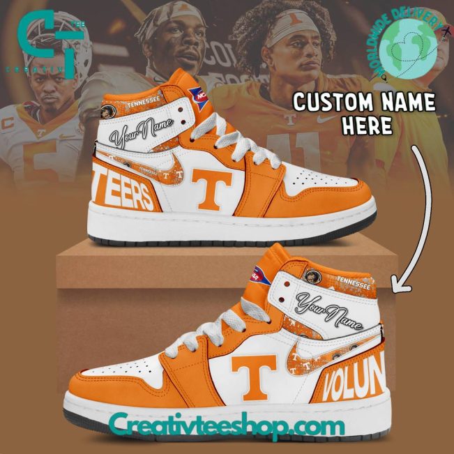 Tennessee Volunteers NCAA Custom Name Air Jordan 1 Sneaker - soulcals.com
