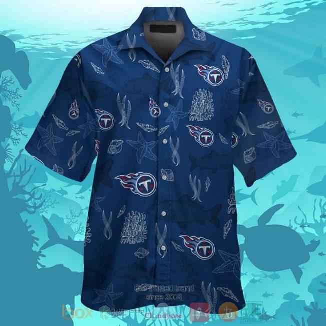 Tennessee Titans Fish Hawaiian Shirt And Shorts - Hot Sale 2025