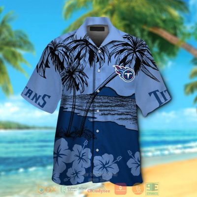 Tennessee Titans Hibiscus Navy Hawaiian Shirt And Shorts - Hot Sale 2025