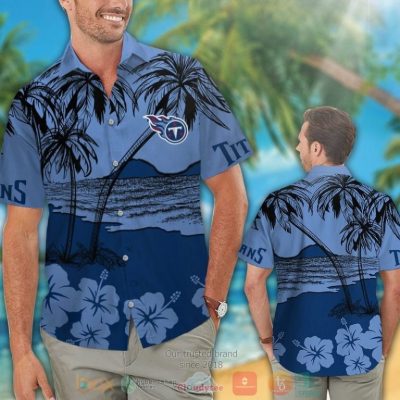 Tennessee Titans Hibiscus Navy Hawaiian Shirt And Shorts - Hot Sale 2025