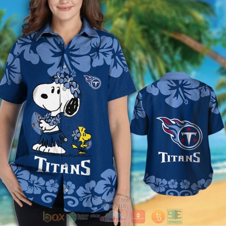 Tennessee Titans Snoopy Woodstock Hawaiian Shirt And Shorts - Hot Sale 2025