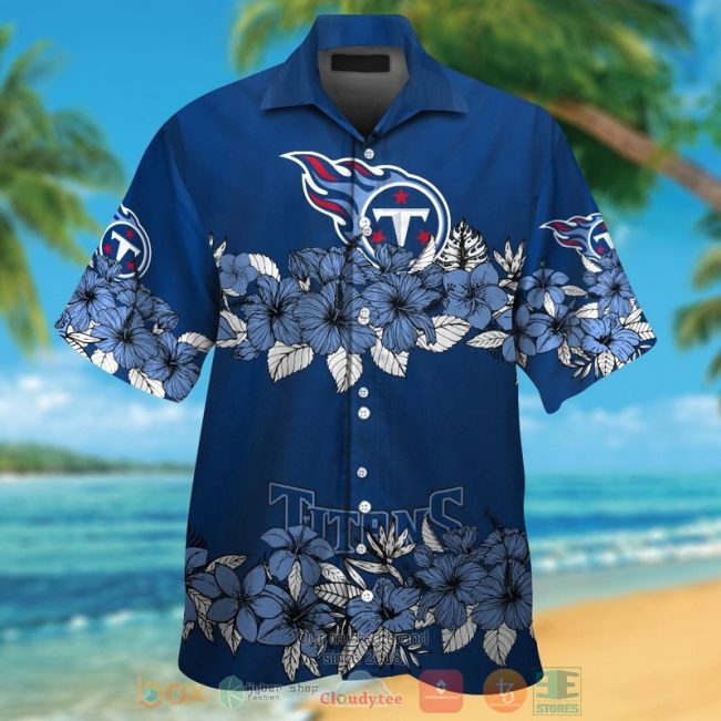 Tennessee Titans Blue Tropical Plants Navy Hawaii Shirt, Shorts - Hot Sale 2025