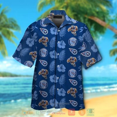 Tennessee Titans Logo Hibiscus Blue Navy Hawaii Shirt, Shorts - Hot Sale 2025