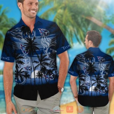 Tennessee Titans Palm Tree Blue Black Hawaii Shirt, Shorts - Hot Sale 2025