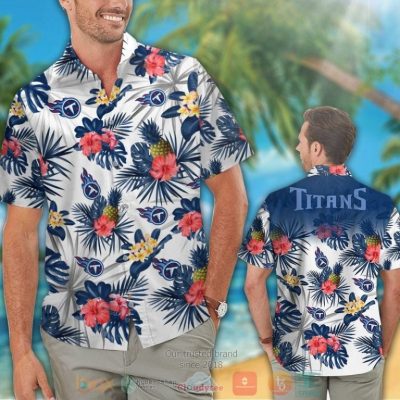 Tennessee Titans Pineapple Hibiscus Hawaiian Shirt And Shorts - Hot Sale 2025
