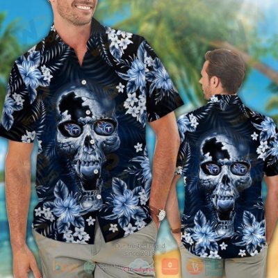 Tennessee Titans Skull Hawaiian Shirt And Shorts - Hot Sale 2025