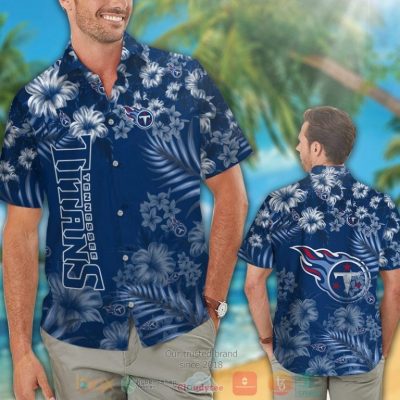 Tennessee Titans Tropical Plants Hibiscus Blue Hawaiian Shirt And Shorts - Hot Sale 2025