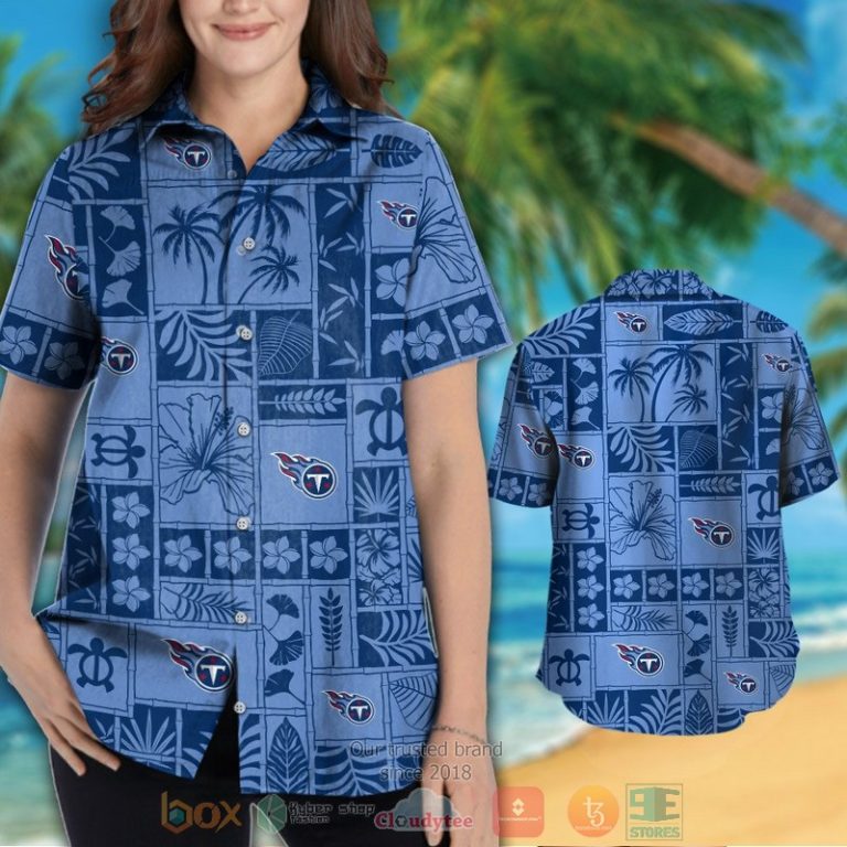 Tennessee Titans Tropical Plants Blue Hawaii Shirt, Shorts - Hot Sale 2025
