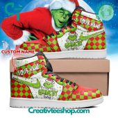 The Grinch Feeling Extra Grinchy Today Custom Name Air Jordan 1 Sneaker - demo10