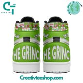 The Grinch Ho Ho Ho Christmas Custom Name Air Jordan 1 Sneaker - demo10
