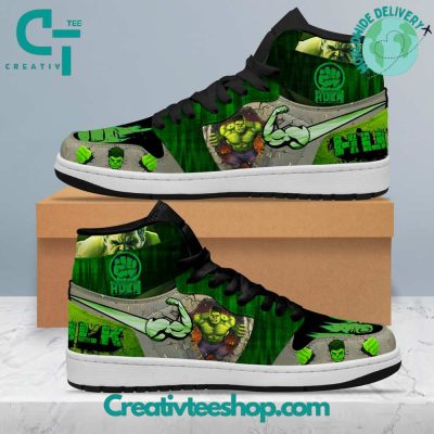 The Incredible Hulk Air Jordan 1 Sneaker - soulcals.com