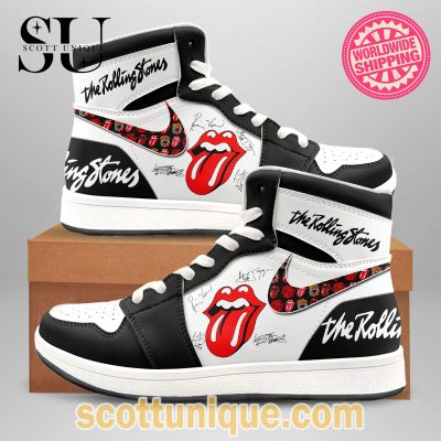 Premium Limited The Rolling Stones Signature Air Jordan 1 Sneakers -Soulcals.com