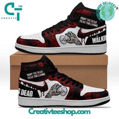 The Walking Dead Fight The Dead Fear The Living Air Jordan 1 Sneaker - soulcals.com